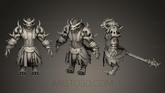 Figurines heroes, monsters and demons (STKM_0186) 3D model for CNC machine